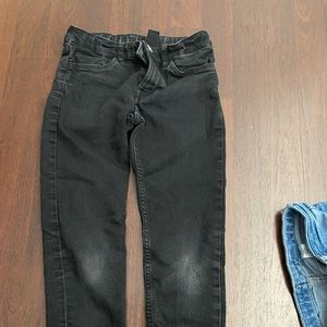 H&M Black Distressed Girls Jeans Size 7-8 Y